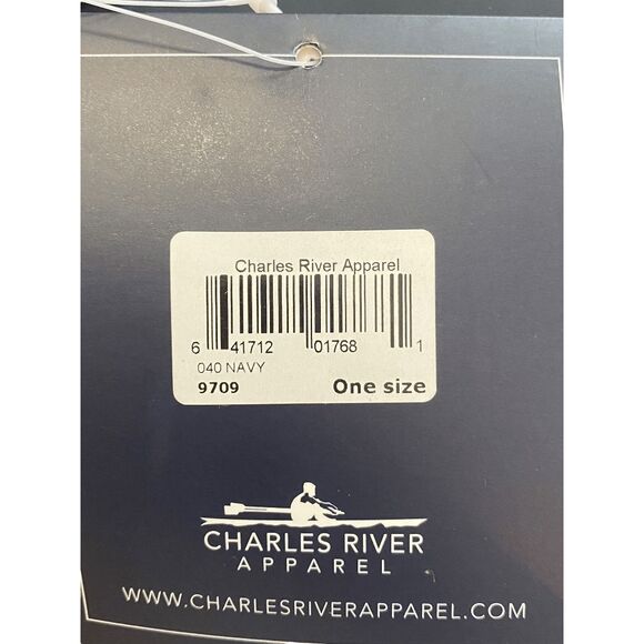 NWT Charles River Apparel Pacific Poncho 9709 "Guard" Navy One Size - Picture 3 of 5